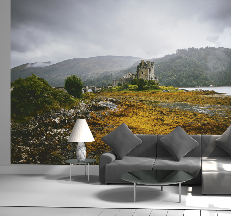 Scottish castle highlands wall mural - TenStickers