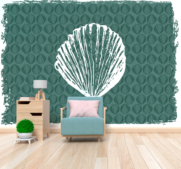 Shell Pattern Design flower wall mural - TenStickers