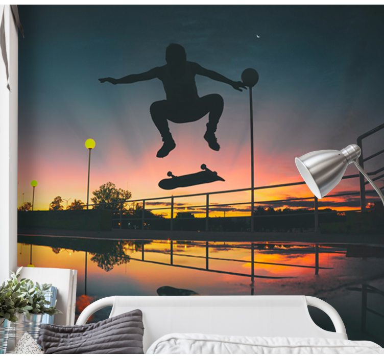 Skater in Motion music wall mural - TenStickers