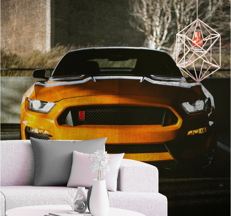 Sleek muscle car wall mural vehicle - TenStickers