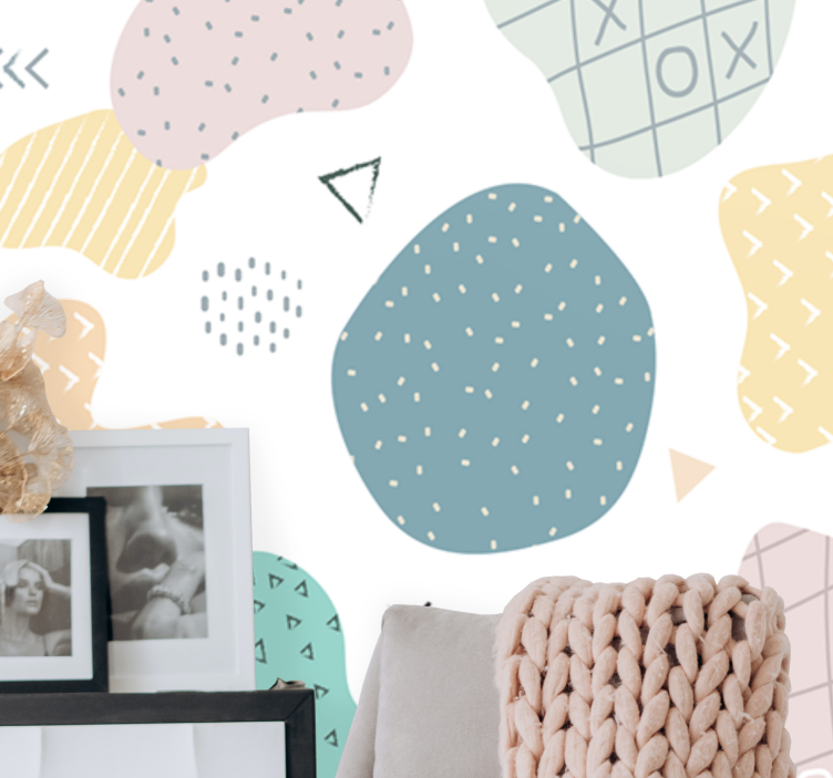 Texture wall mural abstract pattern shapes - TenStickers
