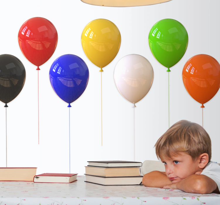 Texture wall mural colorful balloon arrangement - TenStickers