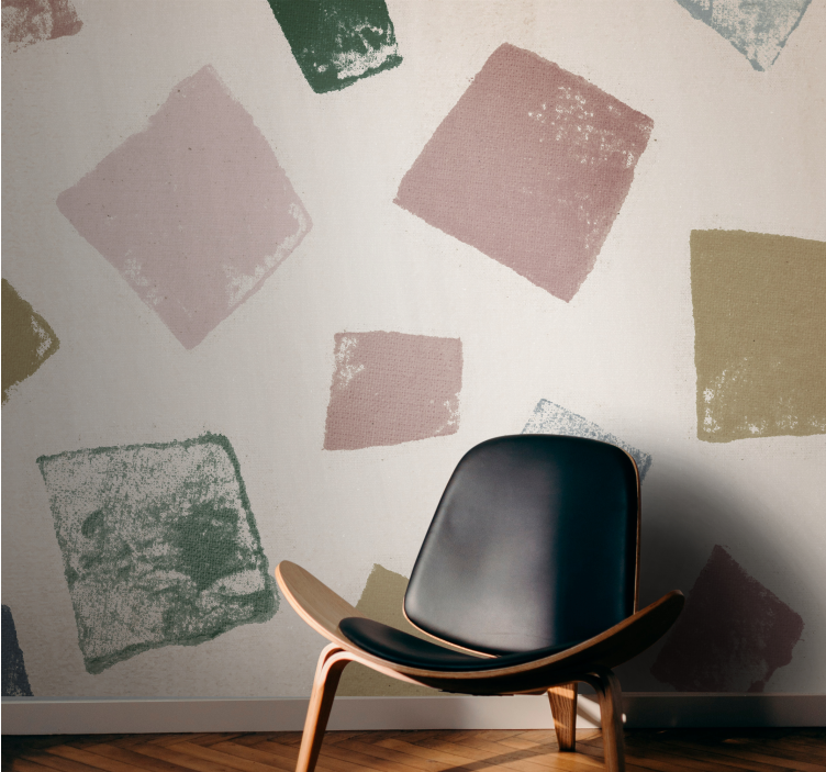 Texture wall mural geometric color blocks - TenStickers