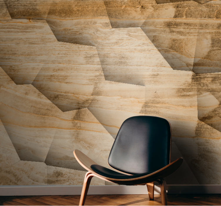 Texture wall mural geometric stone designs - TenStickers