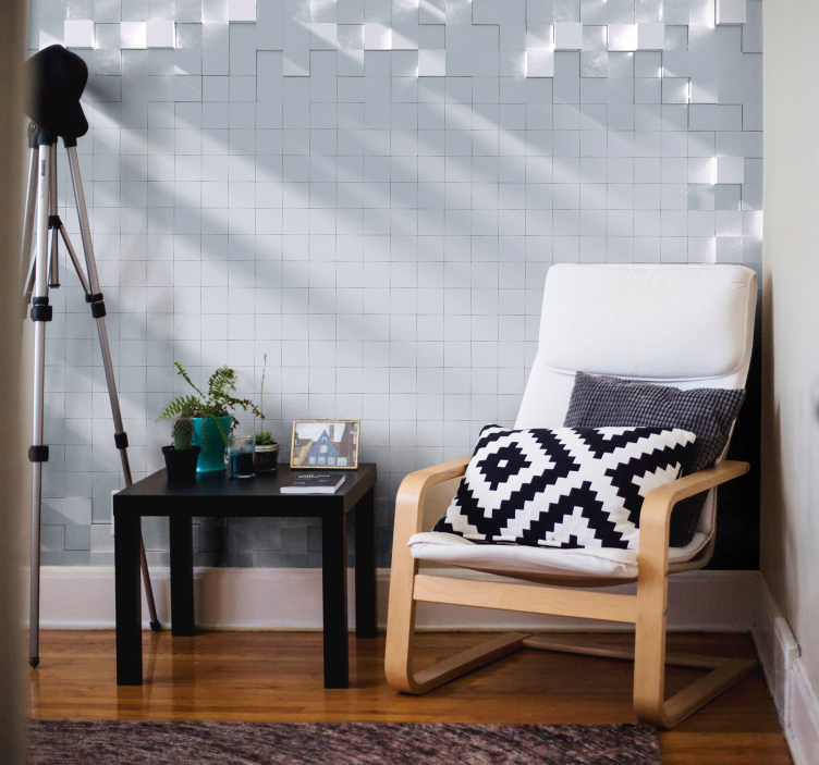 Texture wall mural geometric tile design - TenStickers