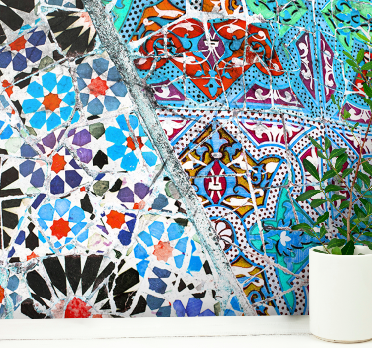 Texture wall mural intricate mosaic designs - TenStickers