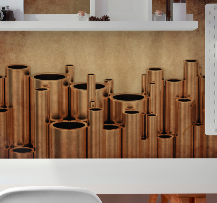 Texture wall mural textured pipe design - TenStickers