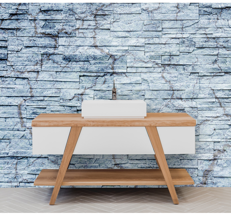 Textured Slate Surface mural stone wall - TenStickers