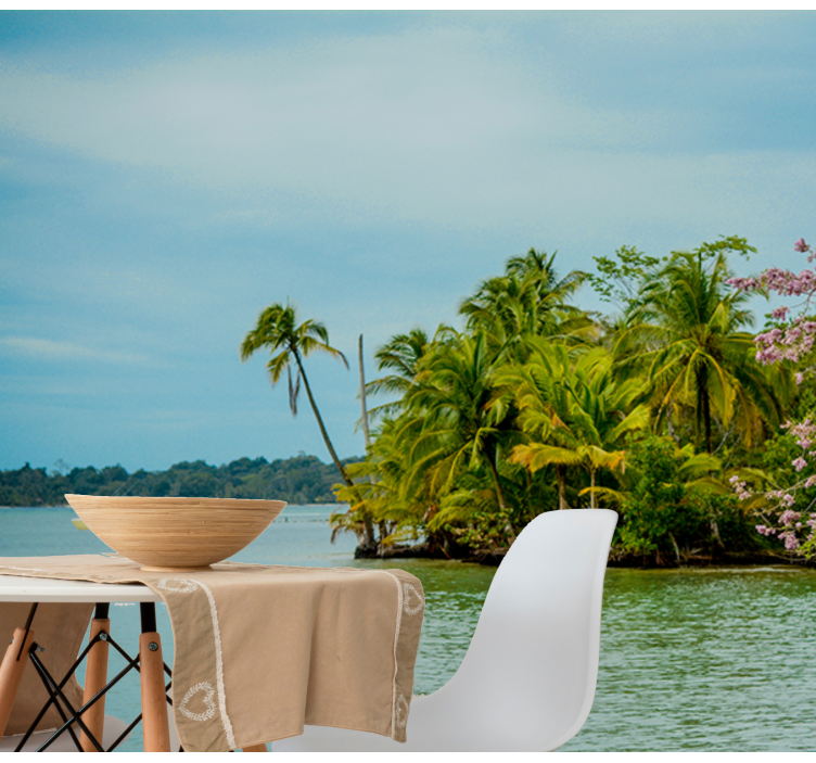 Tropical Island Oasis wall mural nature - TenStickers