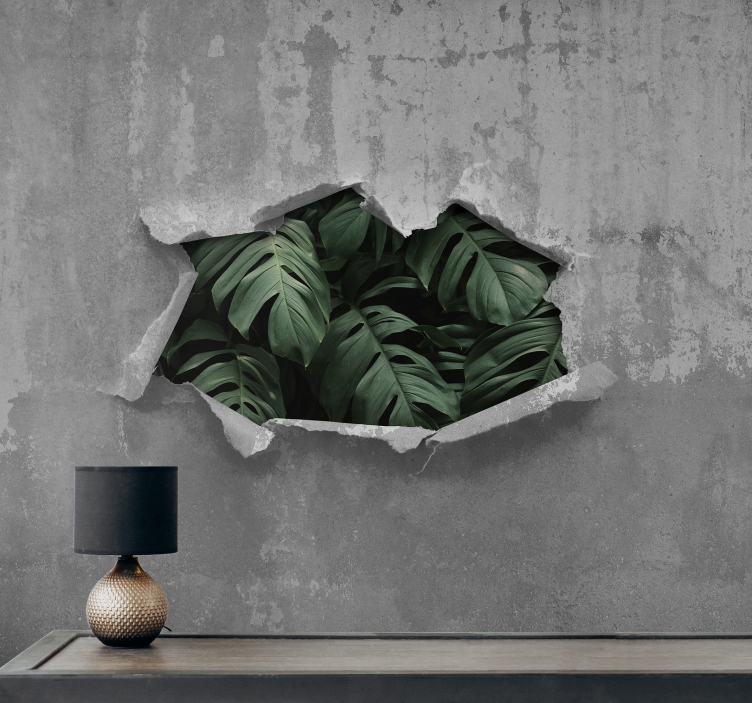 Tropical Leaf Escape wall mural nature - TenStickers