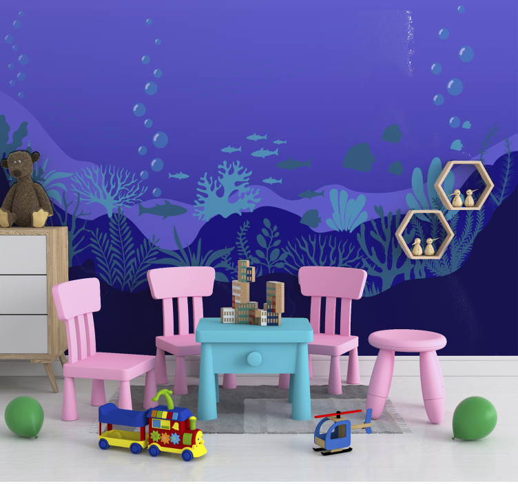 Under the sea sea wall mural - TenStickers