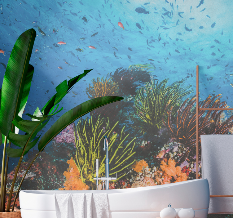 Under the sea wall mural underwater coral paradise - TenStickers