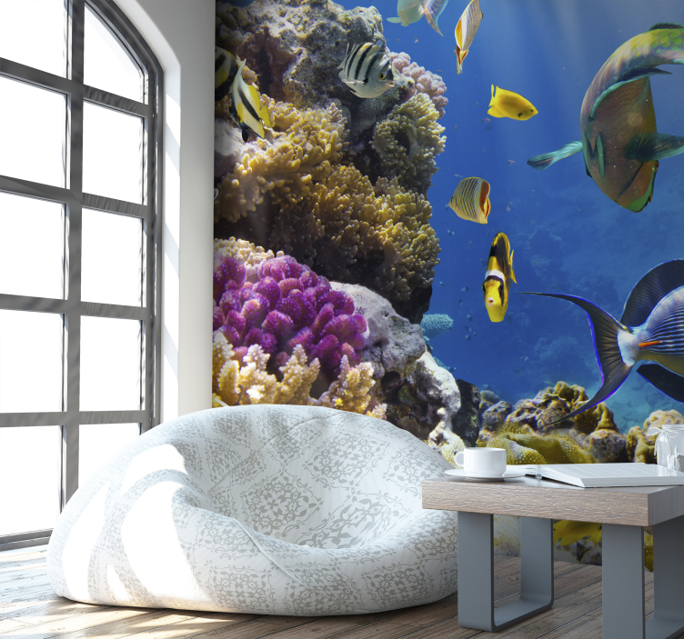 Underwater Coral Reef Wall Mural - TenStickers
