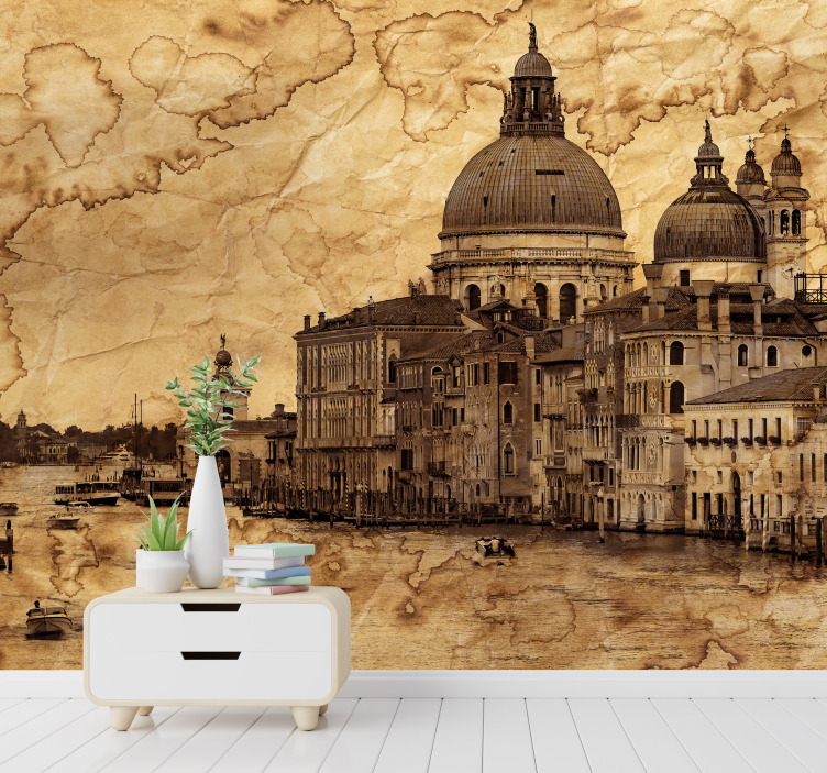 Venetian Waterfront View city wall mural - TenStickers