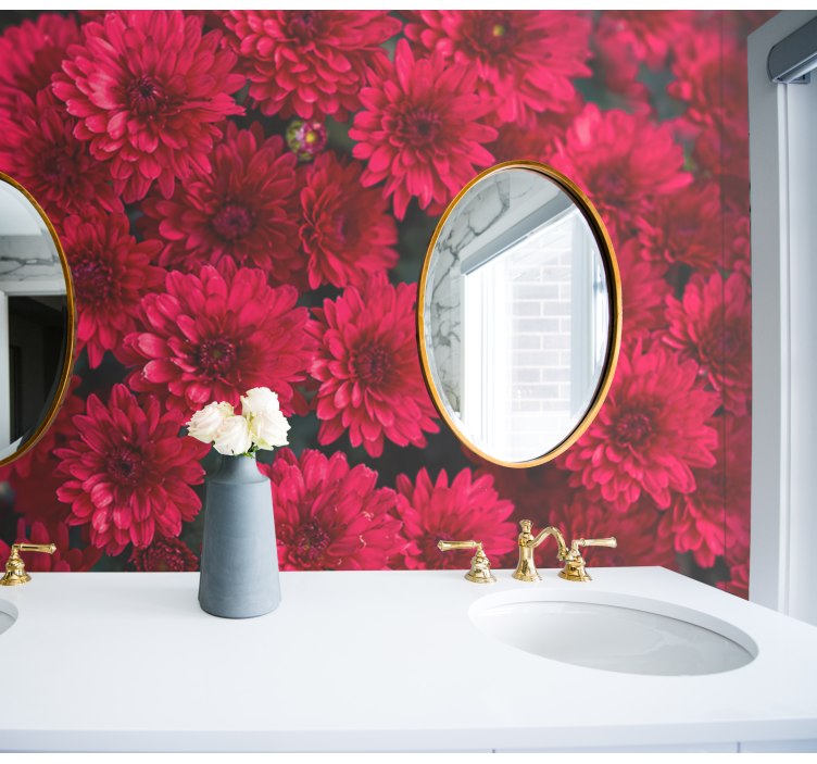 Vibrant Floral Design flower wall mural - TenStickers