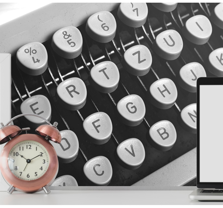 Vintage Typewriter Keys art wall mural - TenStickers