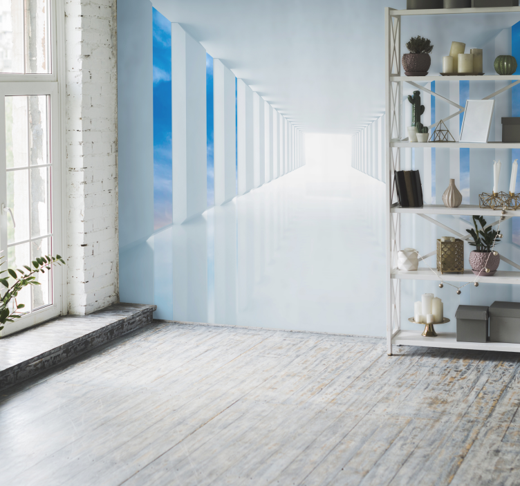 Walk in the sky 3D wallpaper mural - TenStickers