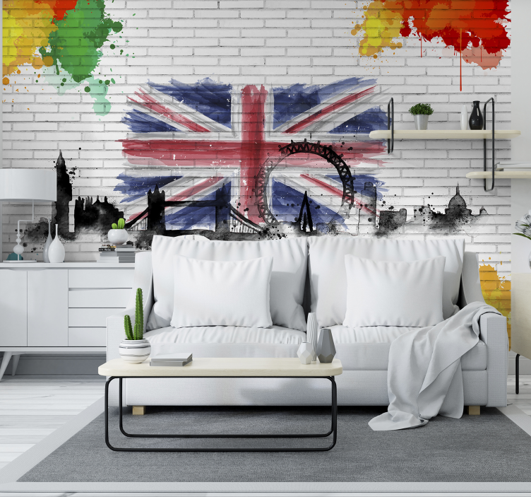 Wall art abstract London Wall Mural - TenStickers