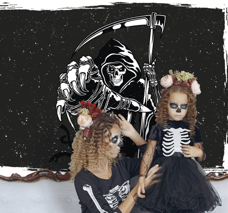 Wall mural halloween grim reaper design - TenStickers