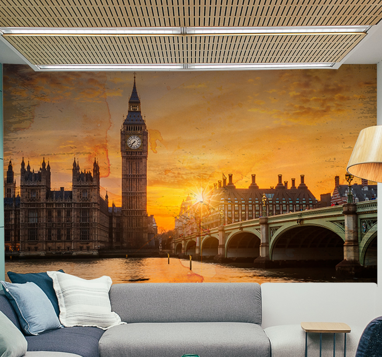 Wall mural london historic london sunset - TenStickers