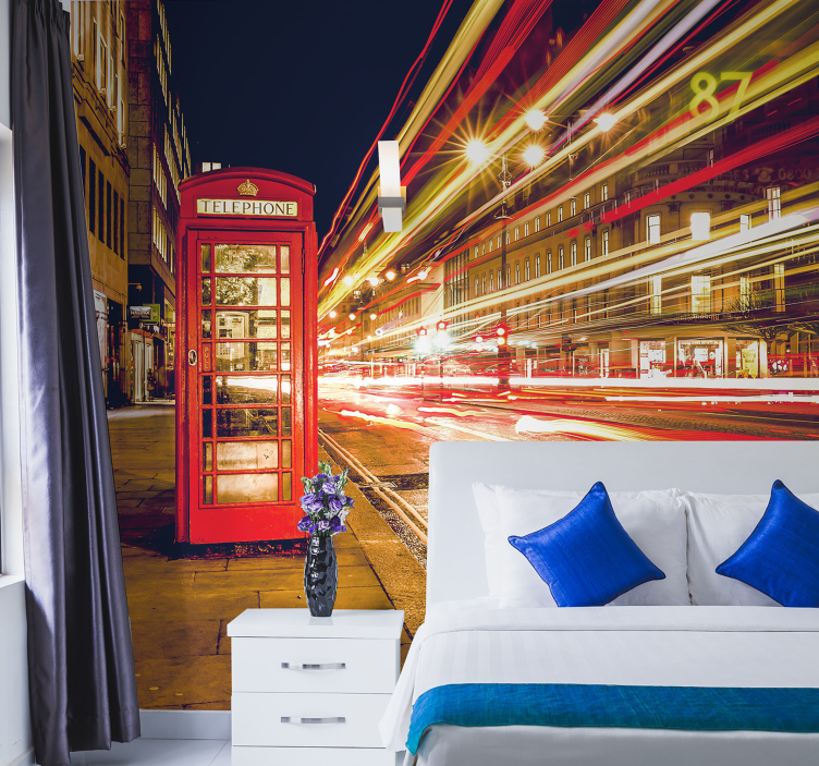 Wall mural london iconic london nightscape - TenStickers