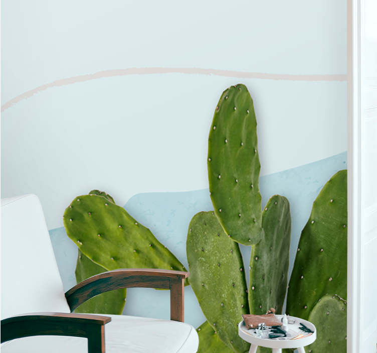Wall mural nature cactus greenery design - TenStickers