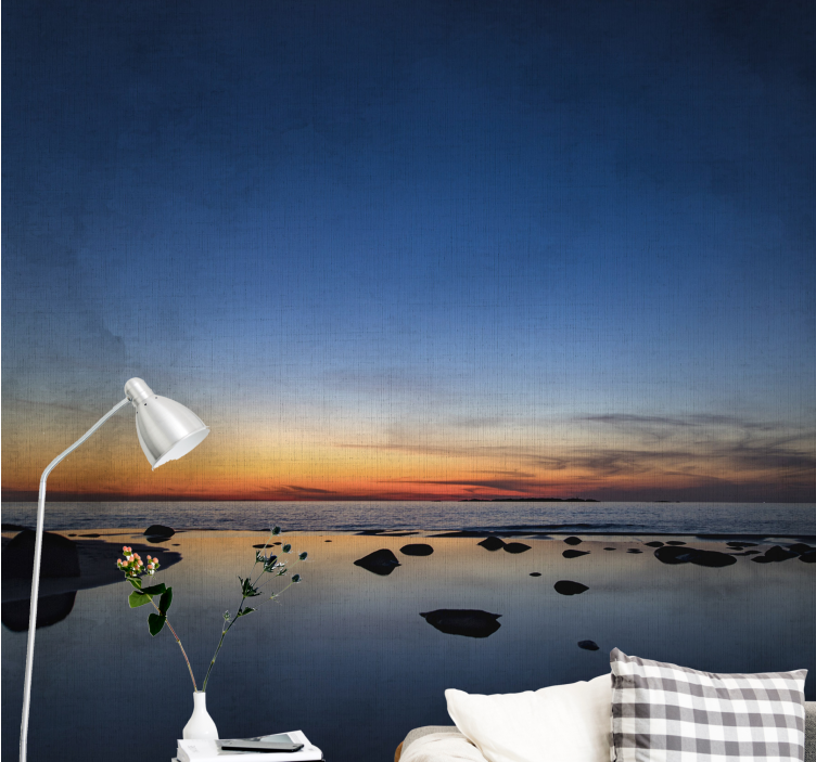 Wall mural nature calm sunset reflections - TenStickers