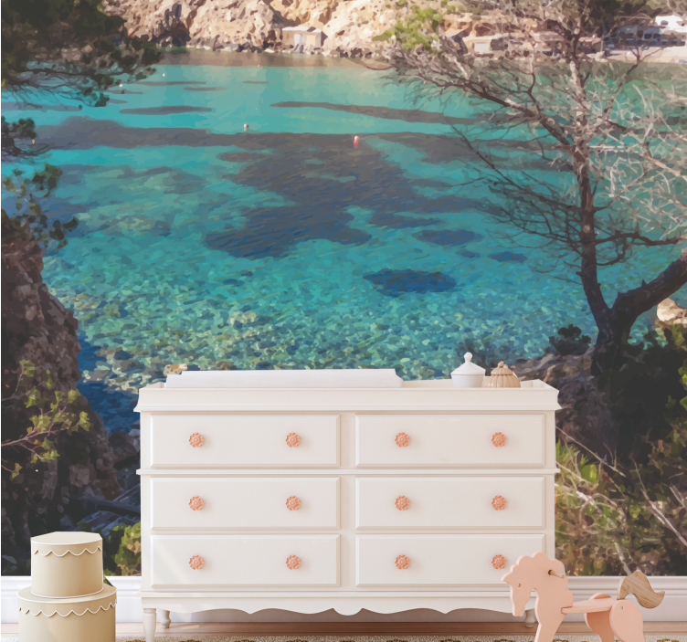 Wall mural nature clear coastal view - TenStickers