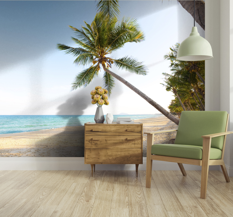 Wall mural nature coastal palm landscape - TenStickers
