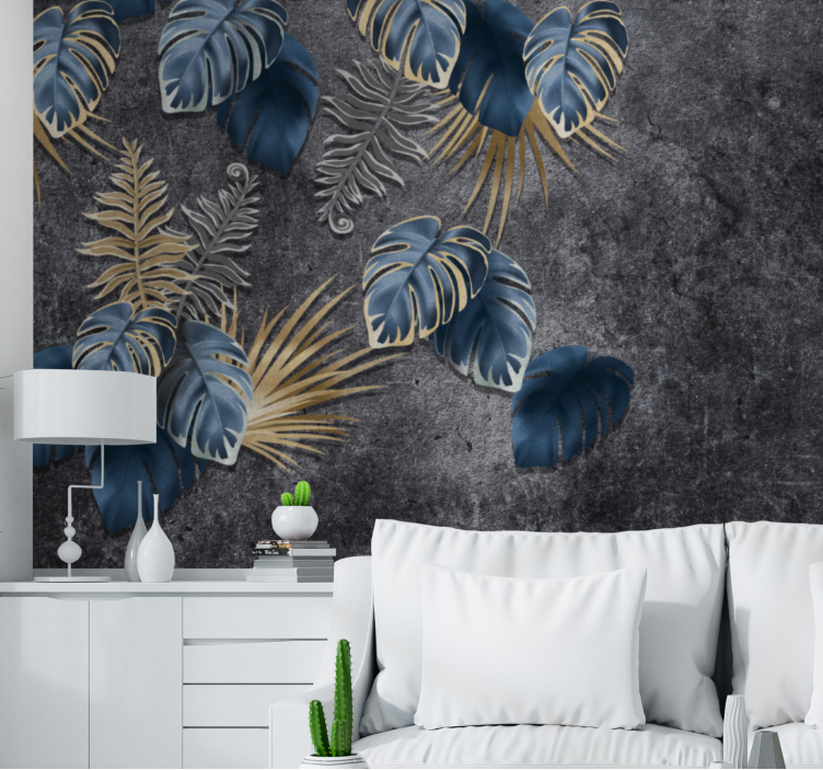 Wall mural nature foliage detailing - TenStickers