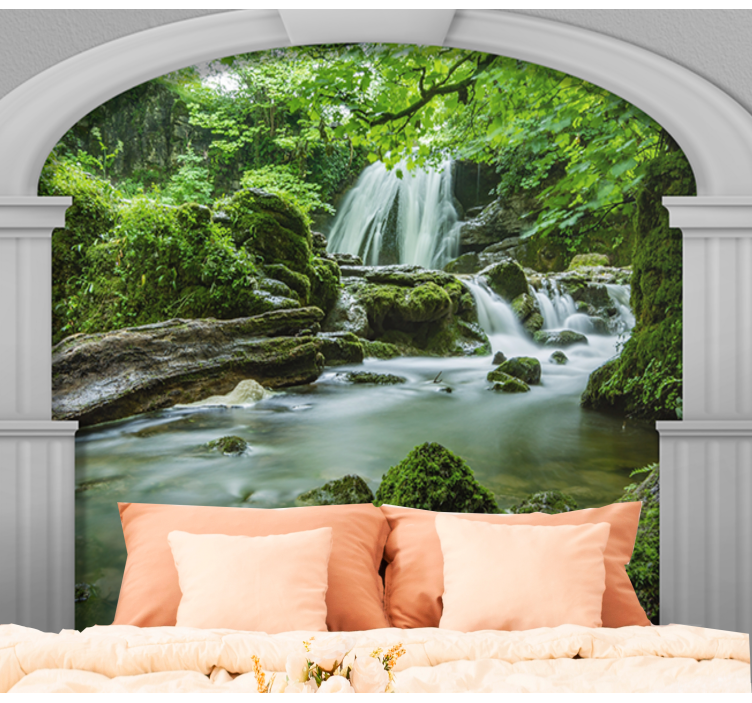 Wall mural nature gentle waterfall view - TenStickers