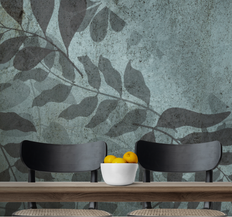 Wall mural nature in soft leaf patterns - TenStickers