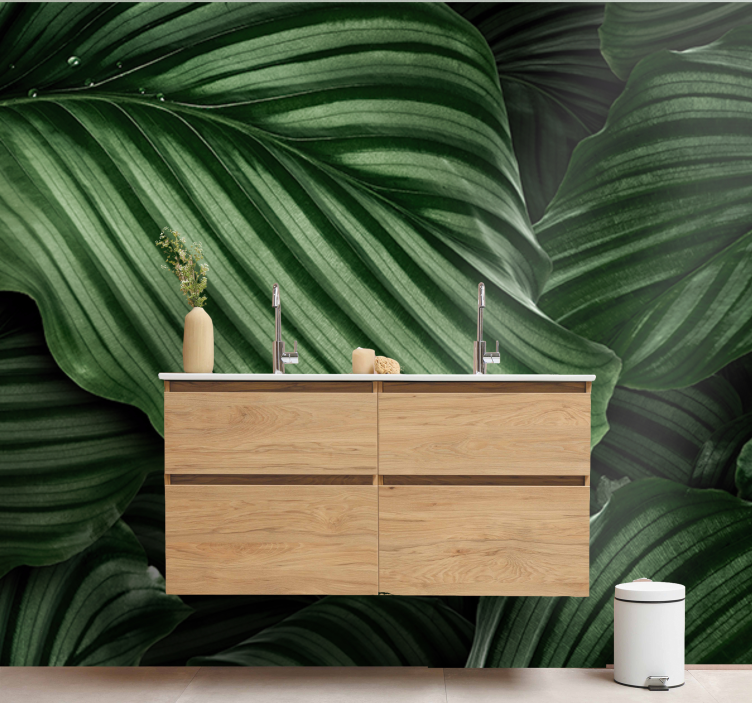 Wall mural nature lush greenery leaves - TenStickers