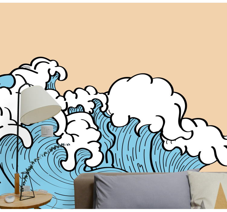 Wall mural nature ocean wave pattern - TenStickers