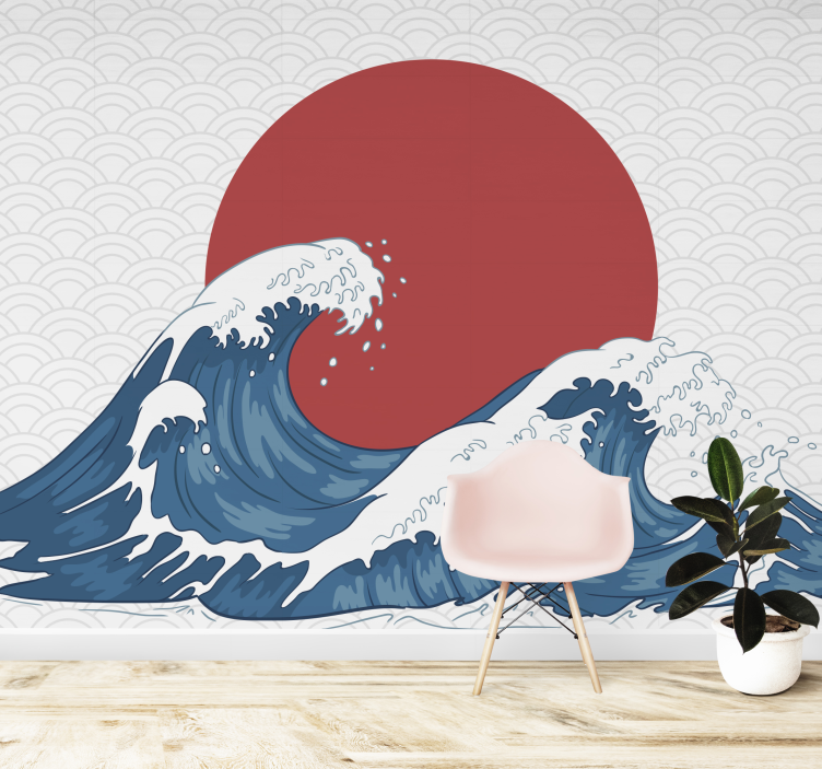 Wall mural nature ocean waves at sunrise - TenStickers