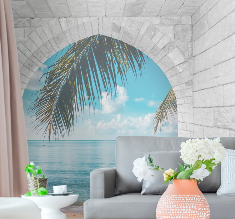 Wall mural nature palm tree getaway - TenStickers