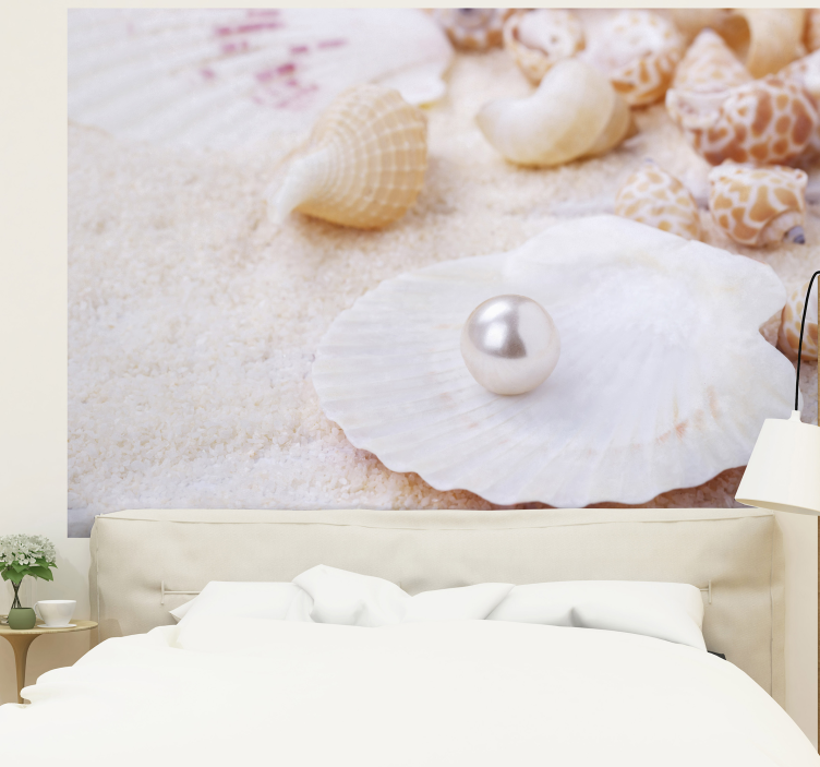Wall mural nature shells with pearl - TenStickers