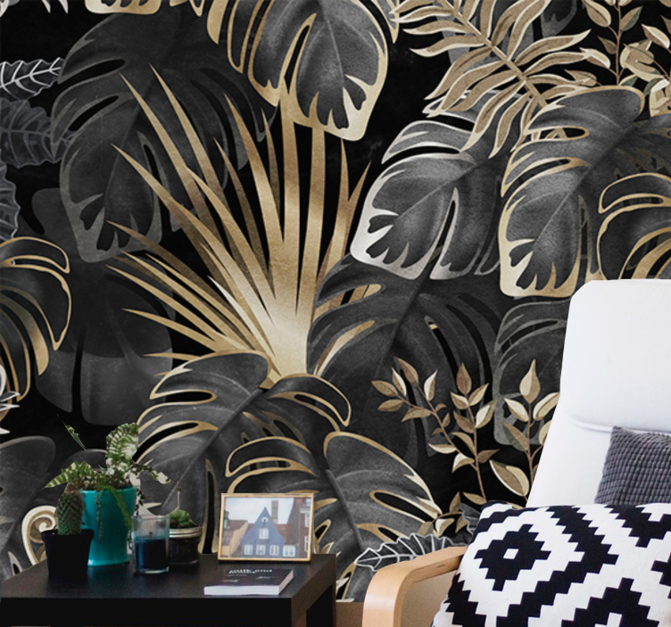 Wall mural nature tropical leaf art - TenStickers