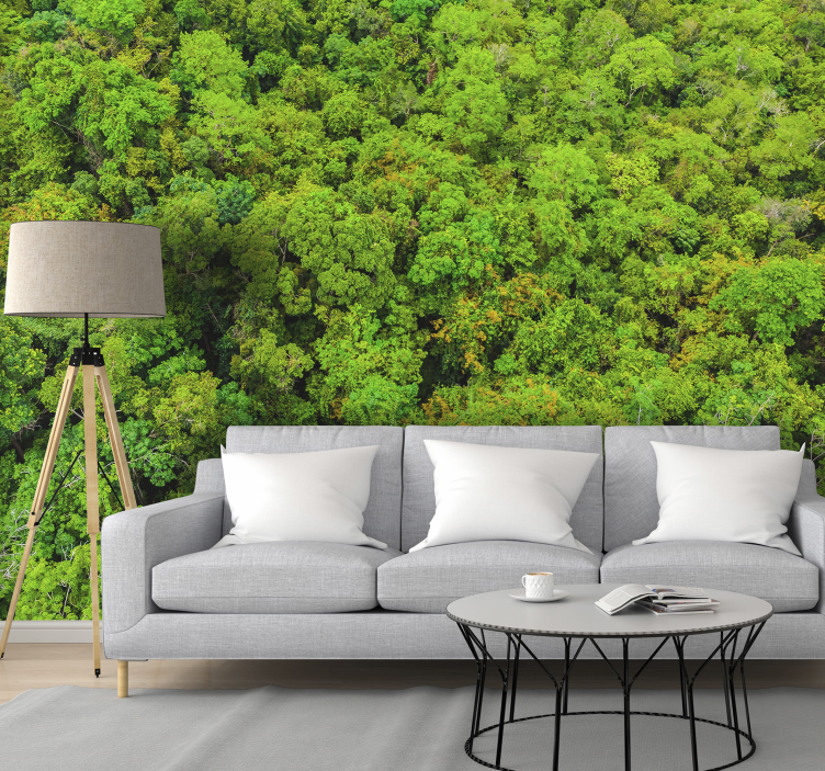 Wall mural nature verdant green overhead - TenStickers