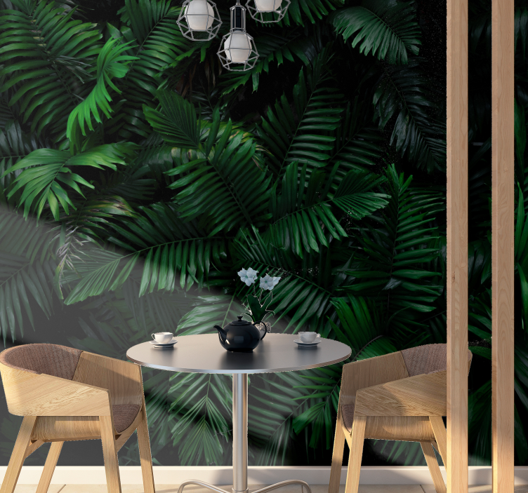Wall mural nature verdant retreat oasis - TenStickers