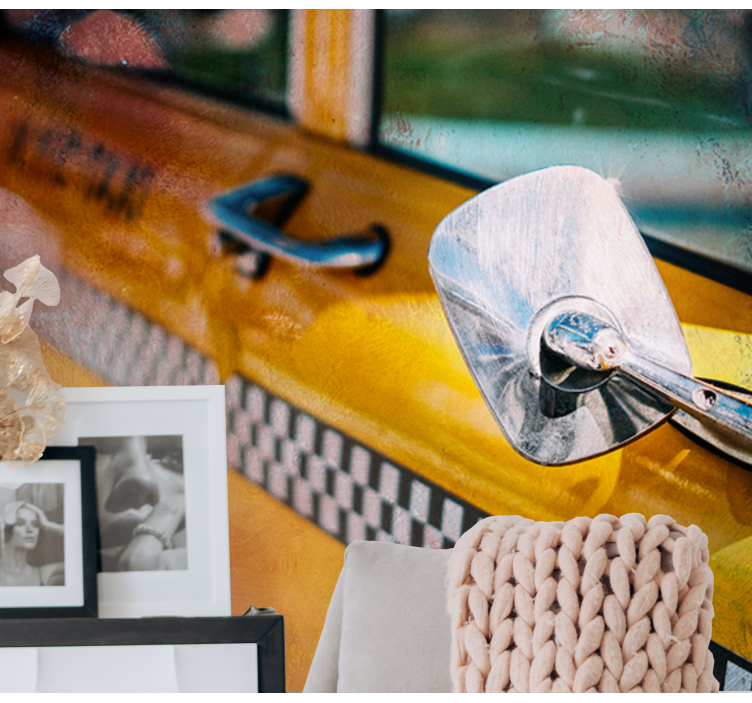 Wall mural new york iconic yellow taxi - TenStickers