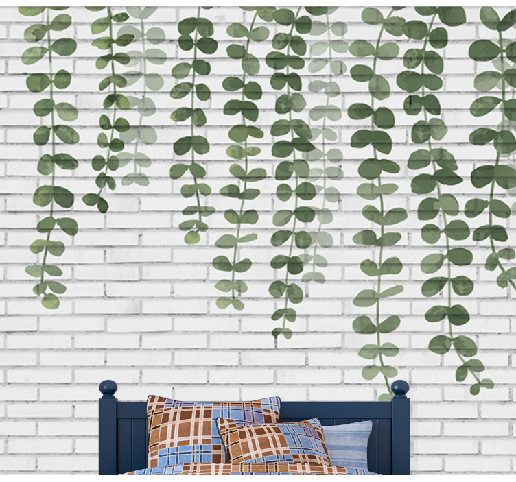 Wall mural trees with hanging greenery - TenStickers