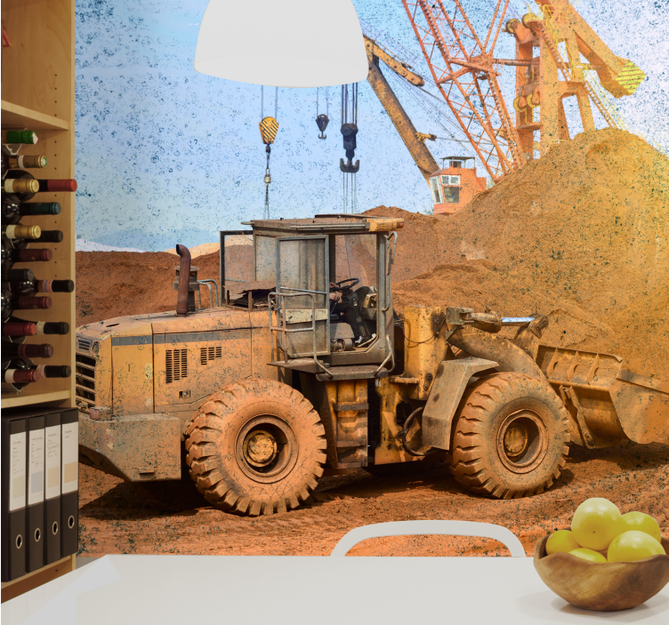Wall mural vehicle construction loader equipment - TenStickers