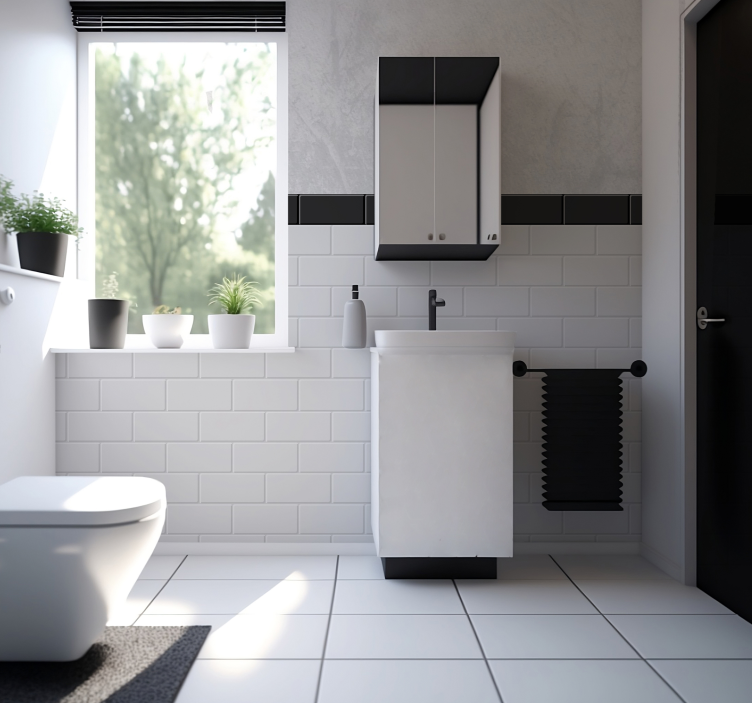 White Tiles original wall murall - TenStickers