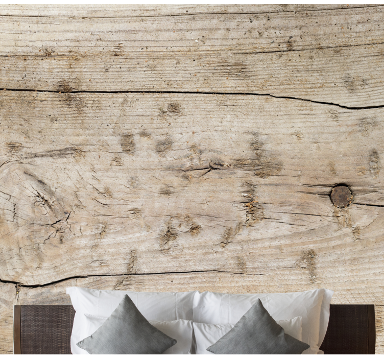 Woods wall mural textured wood finish - TenStickers