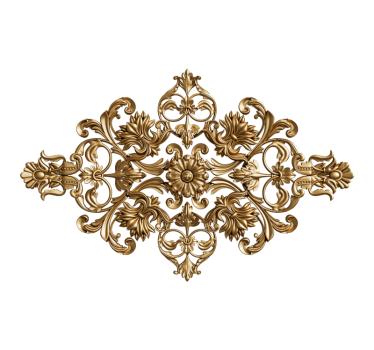Classic art wall mural ornate floral design - TenStickers