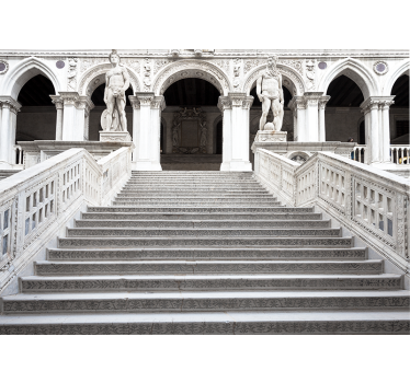 Classic art wall mural majestic stone stairs - TenStickers