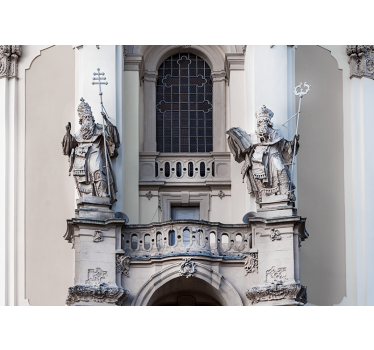 Classic art wall mural statues of kings - TenStickers