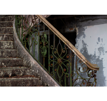 Abandoned stairway vintage mural - TenStickers