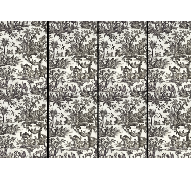 French Toile de Jouy vintage mural - TenStickers